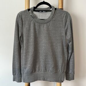 FATE by Lfd gray cut out sweater